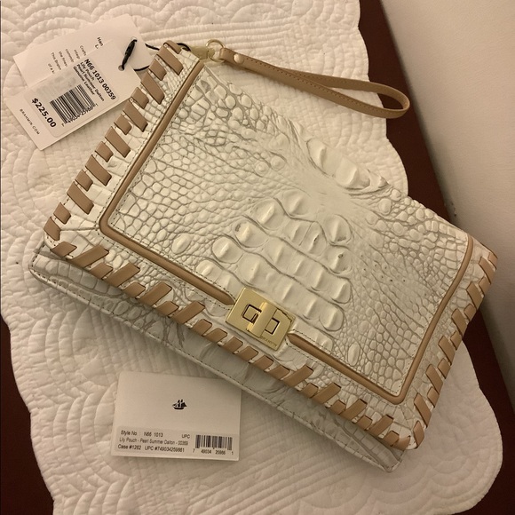 Brahmin Handbags - New Brahmin Lily Pouch in Pearl Summer Dalton